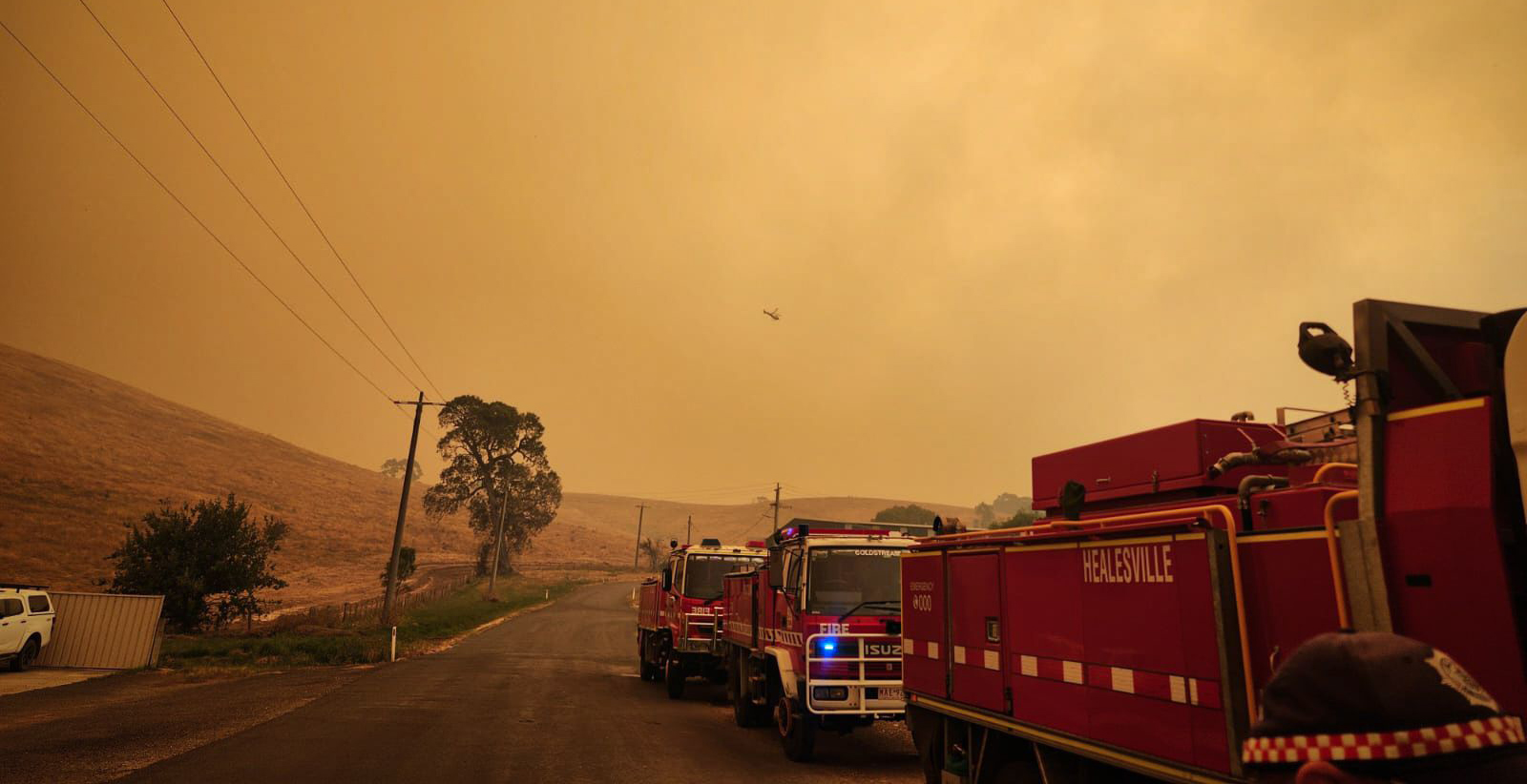 Photo of Longwood fire. Healesville Fire Brigade.